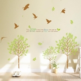 创意清新绿树墙贴纸卧室温馨客厅沙发背景装饰宿舍玄关大树墙贴画