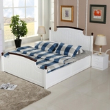 美式实木床 儿童床 高箱床 储物床 美式乡村 1.2 1.5米床 单人床
