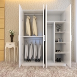 简易实木大衣柜组合家具衣橱现代简约两门三门四门组装木质柜子