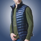 马甲男青年冬保暖品牌新款羽绒服商务休闲白鸭绒马甲立领羽绒外套