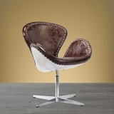 天鹅转椅铝皮沙发 创意时尚鸡蛋椅 宜家休闲椅子 欧式铝皮造型椅