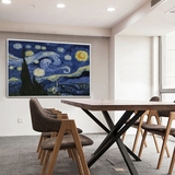 梵高油画抽象星空杏花客厅卧室餐厅装饰画墙画壁挂画送画框双十一
