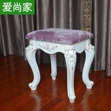 欧式简约时尚梳妆凳化妆凳 布艺韩式田园坐凳 实木凳子椅子美甲凳
