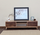 进口黑胡桃白橡全实木电视柜环保木蜡油视听柜北欧现代简约家具