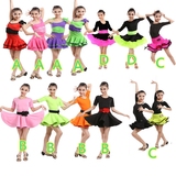 新款儿童拉丁舞服少儿比赛演出服练功服考级服中袖女童短袖