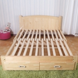 纯实木床纵向抽拉床 双人床 多功能储物床 带抽屉沙发床