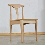 忆朴 原创牛头餐椅 纯实木水曲柳白蜡木北欧日式风格家具 原木色