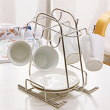 放杯子的杯架创意厨房置物架不锈钢欧式水杯挂架咖啡杯倒挂沥水架