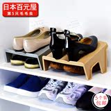 日本进口 鞋架简易空间大师塑料鞋子收纳架创意置物架双层整理架