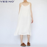 yesno原创设计打底吊带衫 铜氨丝打底裙背心裙 内搭衬裙