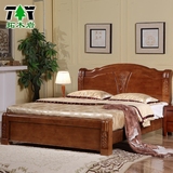 简约现代新中式实木床橡木床全实木1.8米双人床婚床大床卧室家具