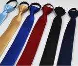 学院风团体韩版商务免打小领带 男女学生懒人易拉得自动拉链领带