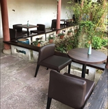 广州咖啡厅桌椅西餐厅桌椅组合甜品店桌椅北欧奶茶店宜家实木餐椅