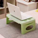 欧润哲 可折叠式多功能塑料电脑桌 宿舍懒人床上简约台式笔记本桌
