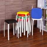 宜家时尚家用塑料凳子 加厚型坐凳成人高凳餐桌凳子方凳特价包邮