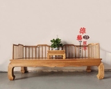 新中式老榆木罗汉床明清古典实木贵妃榻单人客厅沙发床免漆罗汉床