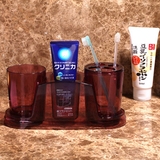 刷牙杯创意日本SP SAUCE牙刷架/牙具座 情侣涑口杯套装放架子牙刷