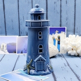 海洋风格装饰品地中海家居创意陶瓷灯塔简约现代结婚礼物客厅摆件