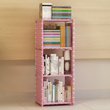 简易储物柜子组装现代简约组合收纳柜迷你经济型书架置物架布艺