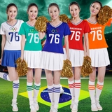 2016年夏季爆款奥运会足球宝贝健美操拉拉队表演服装团队啦啦服女