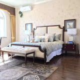 新中式床 古典实木床 小美款简约床 奢华胡桃色床 现代婚床架子床