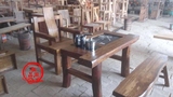 老榆木餐桌原生态原木全实木桌子榆木餐桌桌子简约茶桌咖啡桌中式