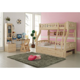 松木堡家具组合 实木儿童王国双层床上下床子母床高低床1.5米