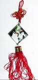 水晶中国结汽车DIY挂饰照片 挂件定做创意相片汽车吊坠装饰