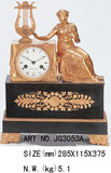 欧式古典工艺钟表理石铜铸钟24k镀金仿古收藏家居样板间