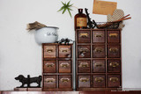 INCAFE|十二格松木小药柜复古松木柜收纳柜ZAKKA杂货柜子欧式木质