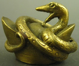 开光铜工艺品 铜礼品 铜蛇 十二生肖蛇 古玩铜摆件