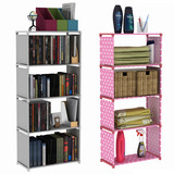 简易书架 DIY书柜加固五层自由组装置物架儿童简易书柜层架特价