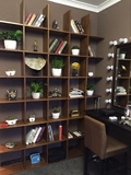 定做实木格子架茶壶展示架创意书架书柜隔板壁挂置物架储物收纳柜