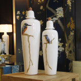 现代中式陶瓷储物罐摆件工艺品 软装样板间客厅家居装饰品摆设