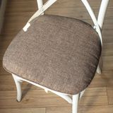 可拆洗简约加厚面料纯色餐椅垫坐垫 实木交叉座椅垫圆弧马蹄垫