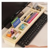 全国包邮韩版时尚木制桌面键盘收纳置物架 个性台式电脑整理架