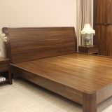 中式实木床1.8米现代简约主卧成人1.5m床 双人收纳床储物床经济型