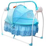 Primi婴儿床摇椅儿童椅 电动摇椅摇篮摇床宝宝折叠餐椅 天际蓝