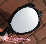 韩国原产 安娜苏  化妆镜 手柄镜子 折叠手把镜子 黑色 特价