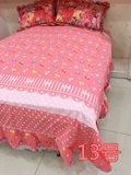 长绒棉花边床罩带床围子单个床单床单加大加厚布料床铺单床上用品