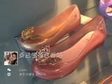巴西代购Melissa灰姑娘水晶鞋平底果冻鞋 母女款 立体生动的蝴蝶