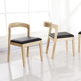北欧简约实木餐椅日式创意休闲椅现代韩式欧式餐椅布艺PU美式餐椅