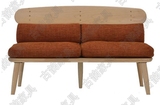 日式全实木沙发椅 北欧宜家白橡木单双人餐椅 换鞋椅 小户型家具