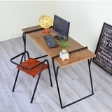 创意单人办公桌实木写字桌美式家用时尚办公桌椅组合电脑会议桌