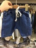 韩国代购儿童夏款牛仔短裤 时尚新款韩版纯色休闲中裤