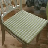 清新风坐垫绿色小格子餐桌椅垫椅子坐垫办公室可拆洗海绵垫北欧美