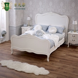 法式象牙白雕花双人床实木床婚床1.5米床1.8米床2米床地中海大床