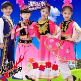 儿童新疆舞蹈服维吾尔族少数民族表演服装批发租售幸福鼓演出服