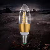 LED灯泡E14 E27暖白黄节能7W尖头小螺口螺旋超亮led 5W光源单灯