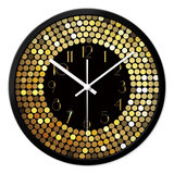 摩门客厅创意挂钟时钟表低调奢华金色时尚概念超静音挂表9K40122